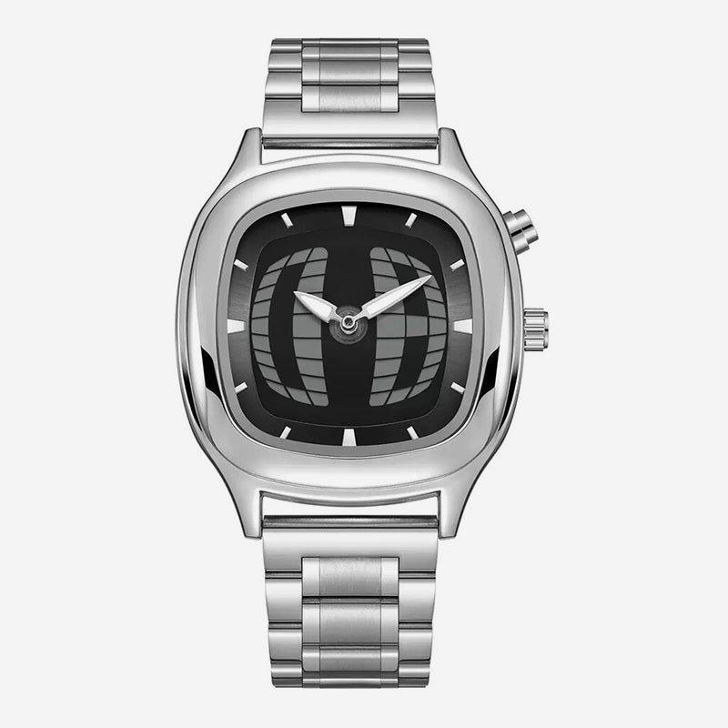 Clockwise™ – Stainless Steel Dual Display Retro Quartz Watch