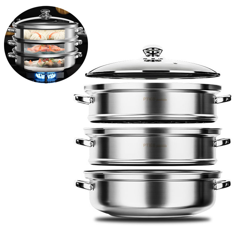Multi-Level Steaming Appliance – 3-Tier Food Steamer for Vegetables and Fish
