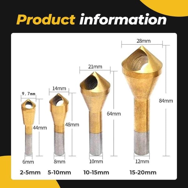 Chamfrix™ – Titanium-Coated Chamfer Bits for Smooth Finishes (50% Off)