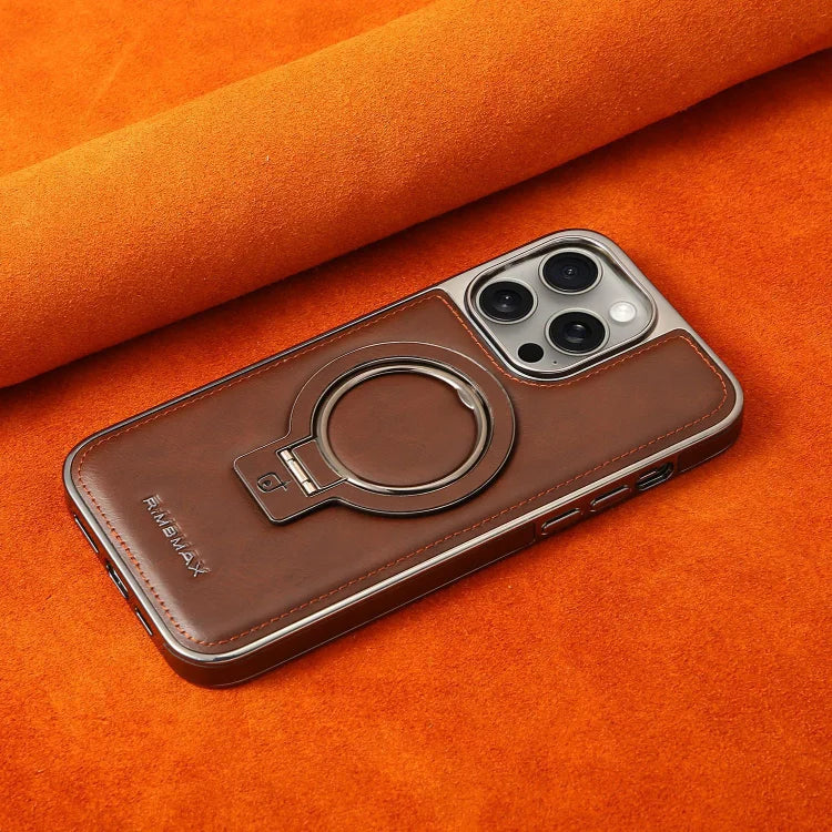 iPhone LuxeLeather Metal Stand Case