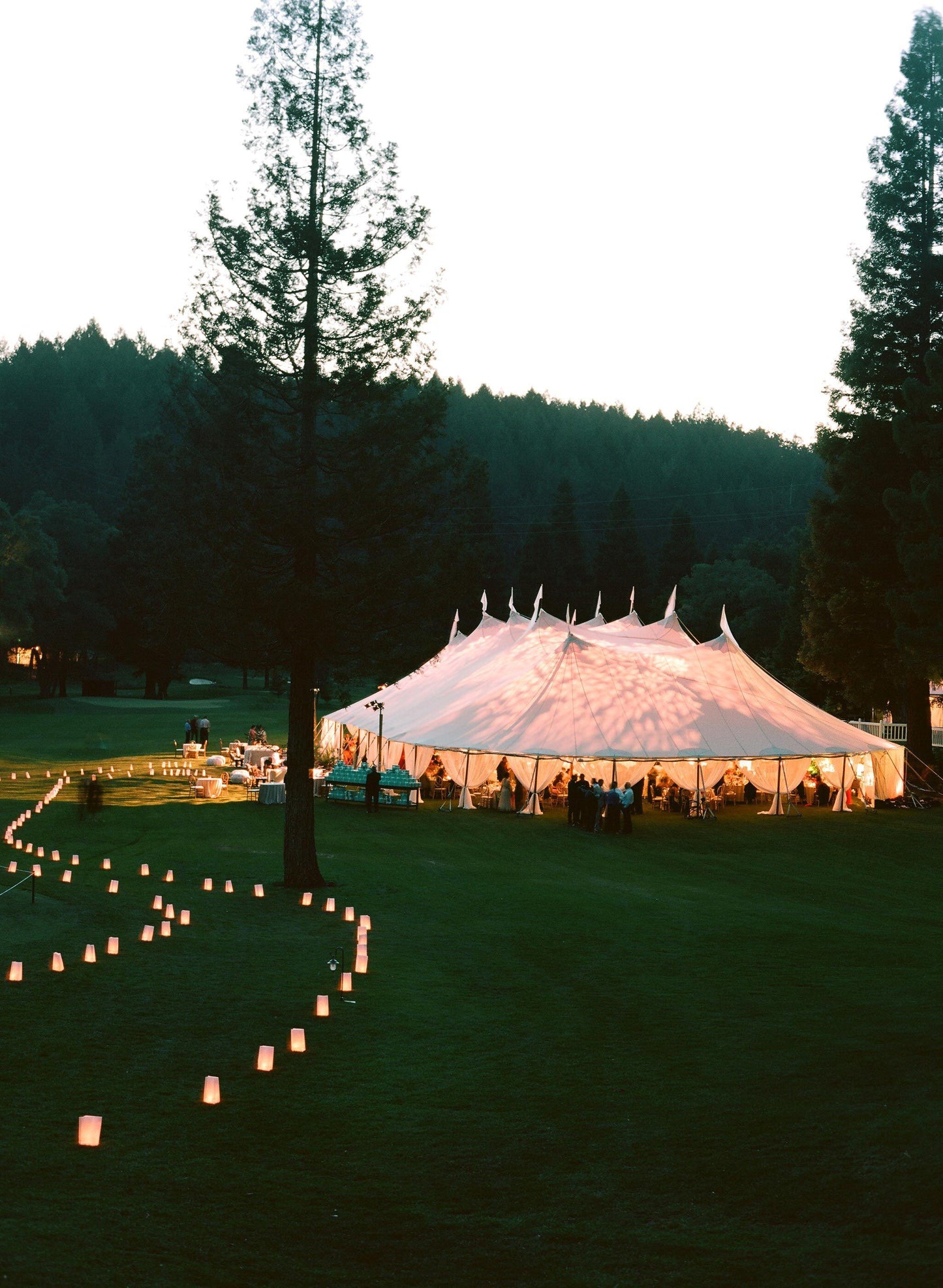 50pcs Light Up Luminaries Warm White Luminary Candle Bags With Lights-For Wedding Aisle, Rustic Wedding Decorations - If you say i do