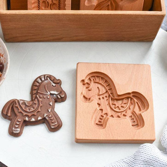 Wood patterned Cookie cutter - Embossing Mold For Cookies