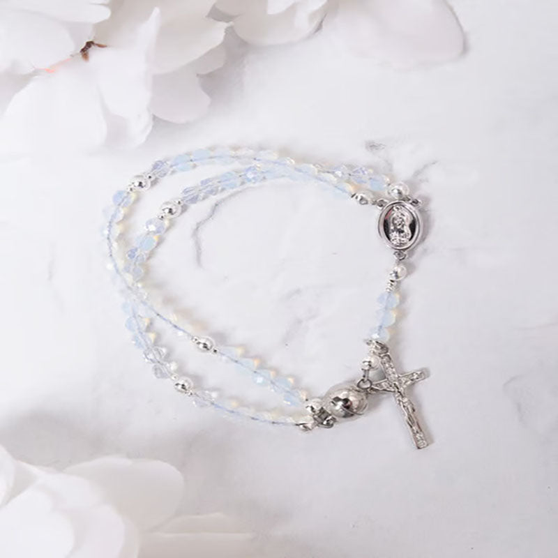 Handcrafted Beaded Prayer Bracelet with Magnetic Clasp