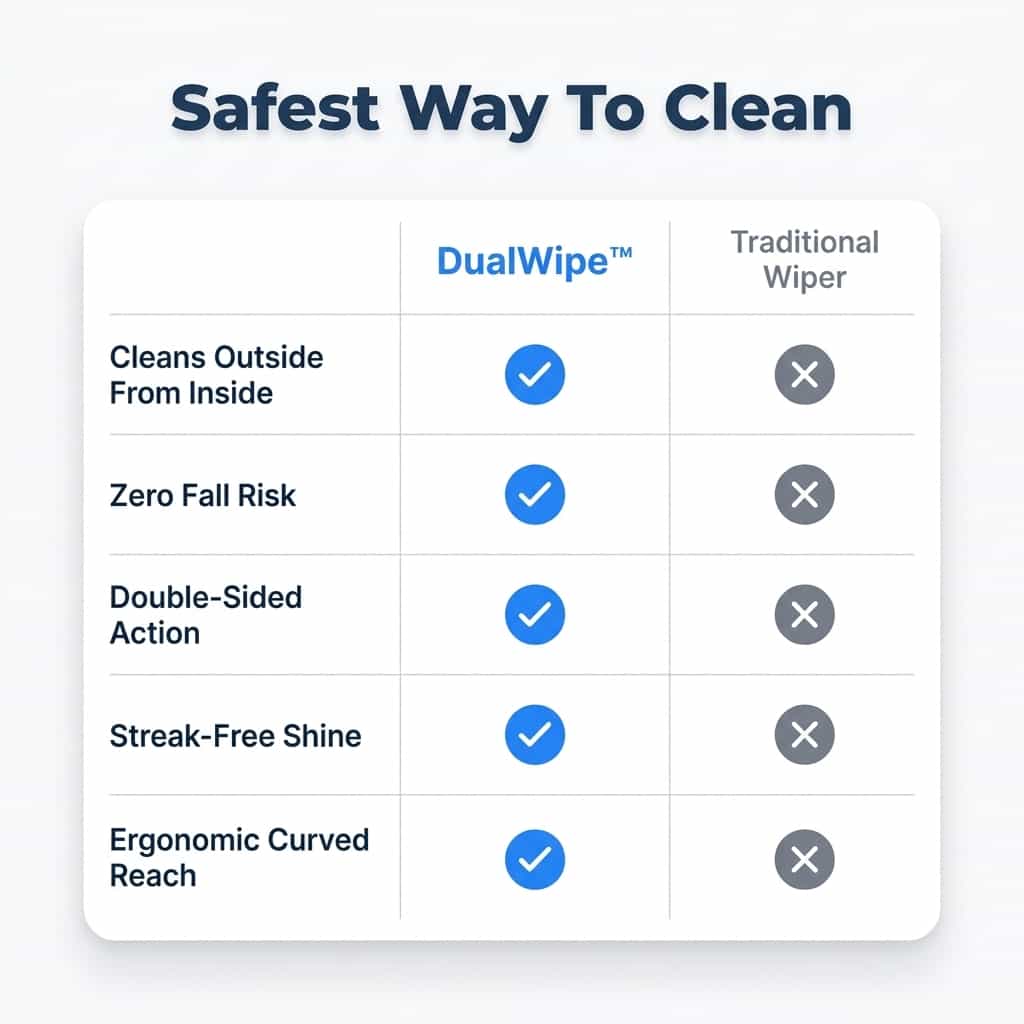 DualWipe - Extendable Exterior Glass Cleaner