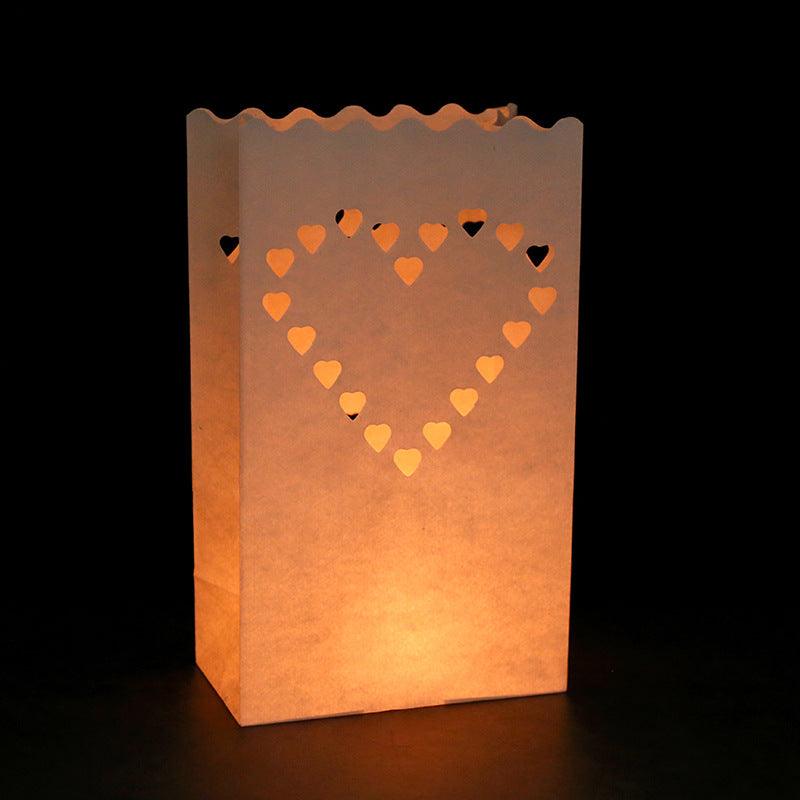 50pcs Light Up Luminaries Warm White Luminary Candle Bags With Lights-For Wedding Aisle, Rustic Wedding Decorations - If you say i do