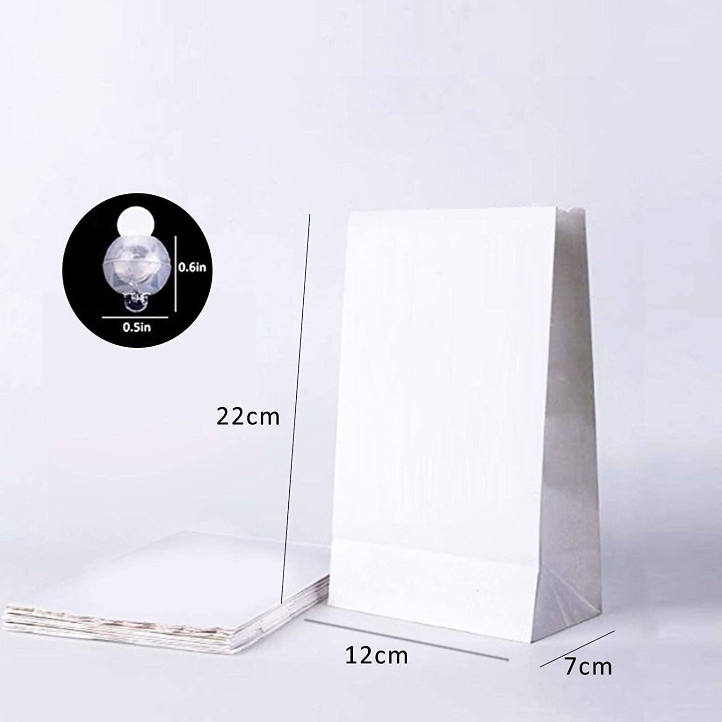 50pcs Light Up Luminaries Warm White Luminary Candle Bags With Lights-For Wedding Aisle, Rustic Wedding Decorations - If you say i do