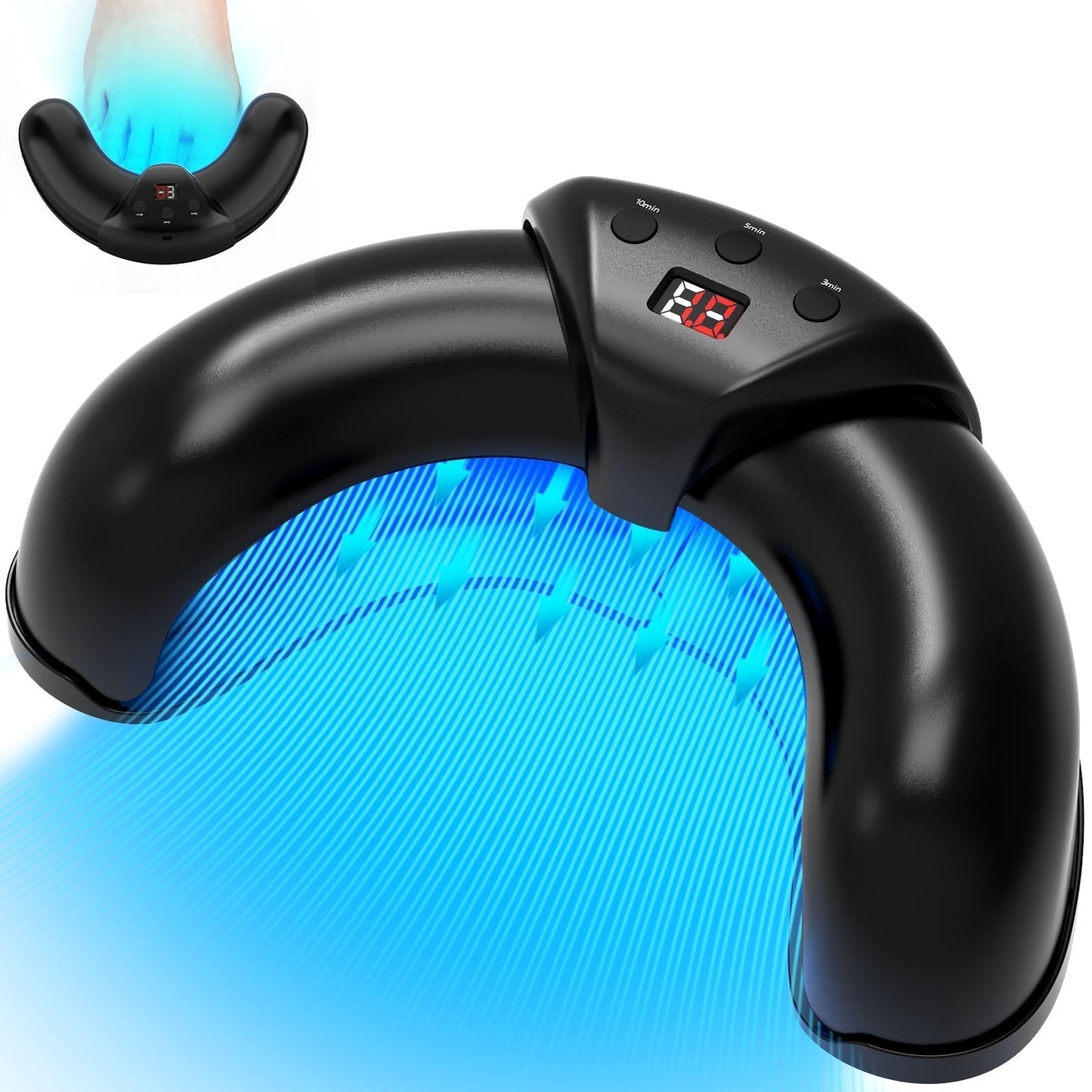 Home Device for Treating Nail Fungus on Multiple Toenails