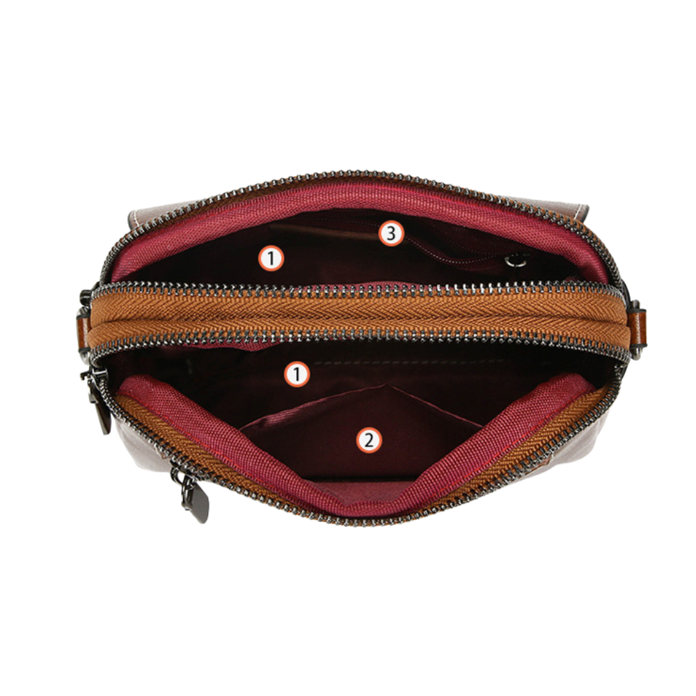 Bellana™ – Glossy Genuine Leather Shoulder Bag