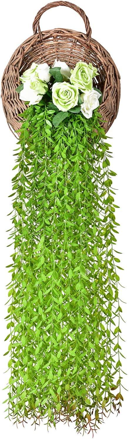 6pcs Artificial Vines Fake Greenery Garland Willow Leaves with Total 30 Stems Hanging for Wedding - If you say i do