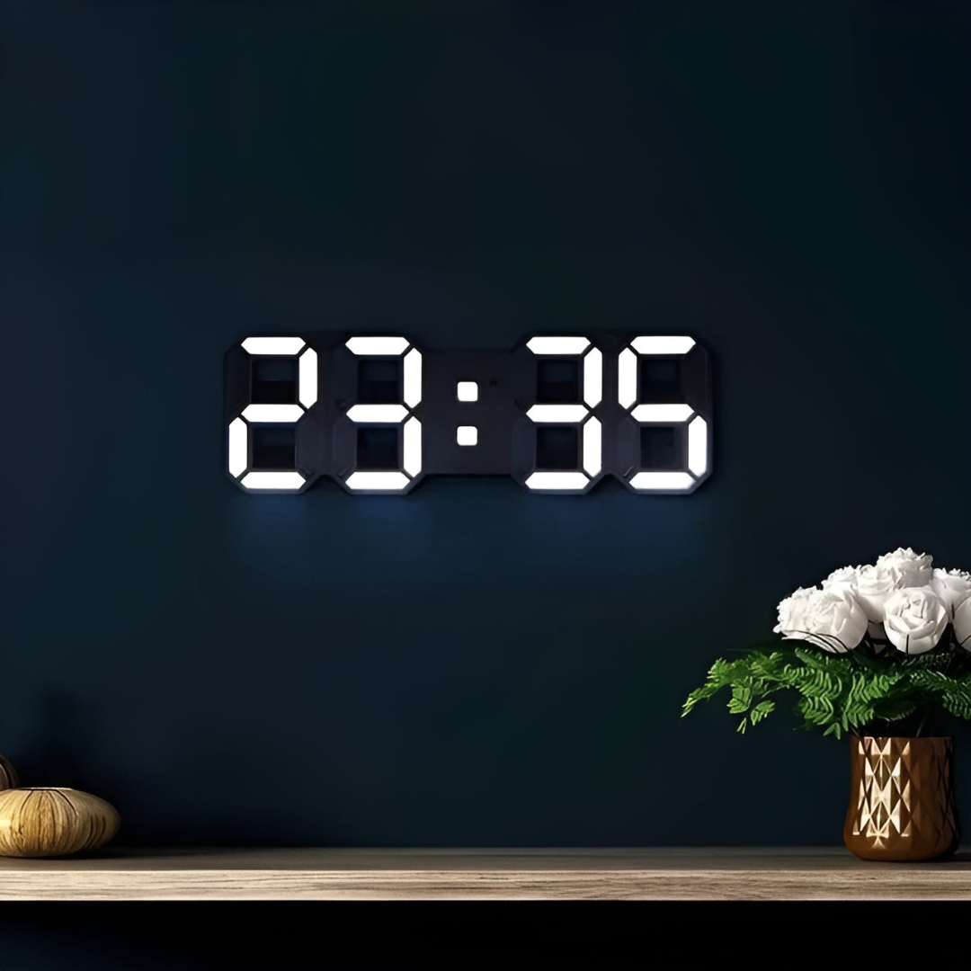 Modern 3D LED Digital Wall Clock for Home Decor