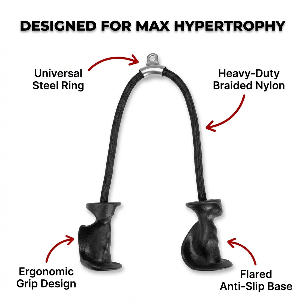 TriPull Tricep Rope with Ergonomic Handles