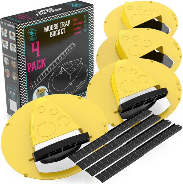Mouse Trap Bucket Lid with RodentVault – Set of 4
