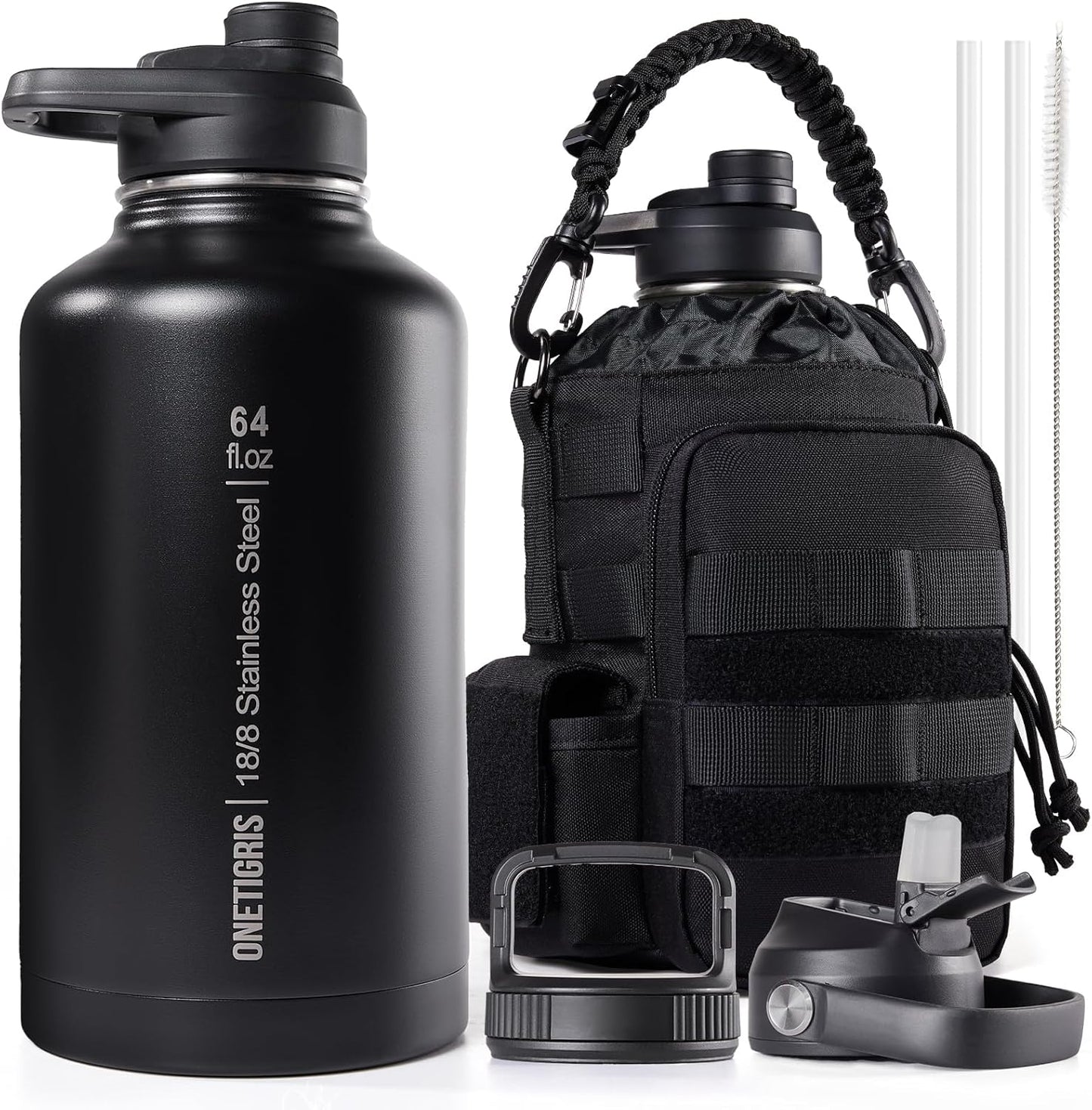 HydraCore 64oz Insulated Water Bottle with Straw Lid