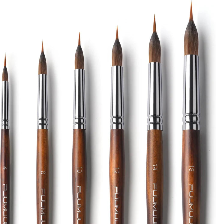 Detailing Brush Kit | Precision & Fine Lines | Wooden Grip | PinPointPro