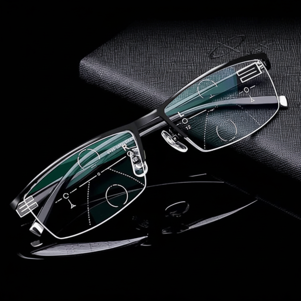 Multifocal Glasses for Enhanced Vision – Close, Mid & Distant Focus with Anti-Glare and Blue Light Shielding