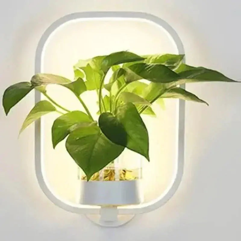 LED Wall Plant Light with Glass Vase | Warm Ambient Light | Decorative Wall Feature | GlowPlant