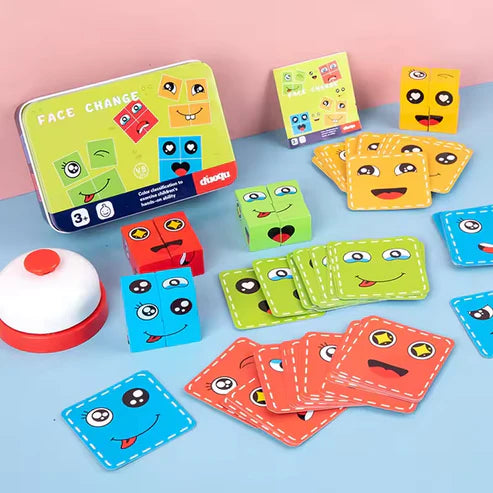 Wooden Learning Blocks Toy – Stack, Sort & Match Game (Ages 3+)