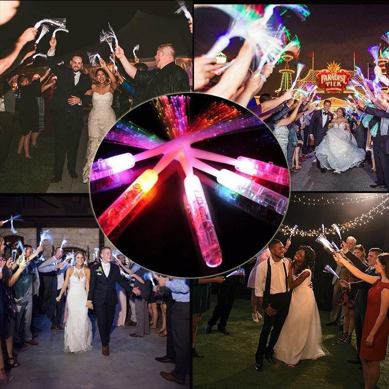 LED Fiber Wands For Wedding Exit Ideas/Wedding send-off ideas not sparklers - If you say i do