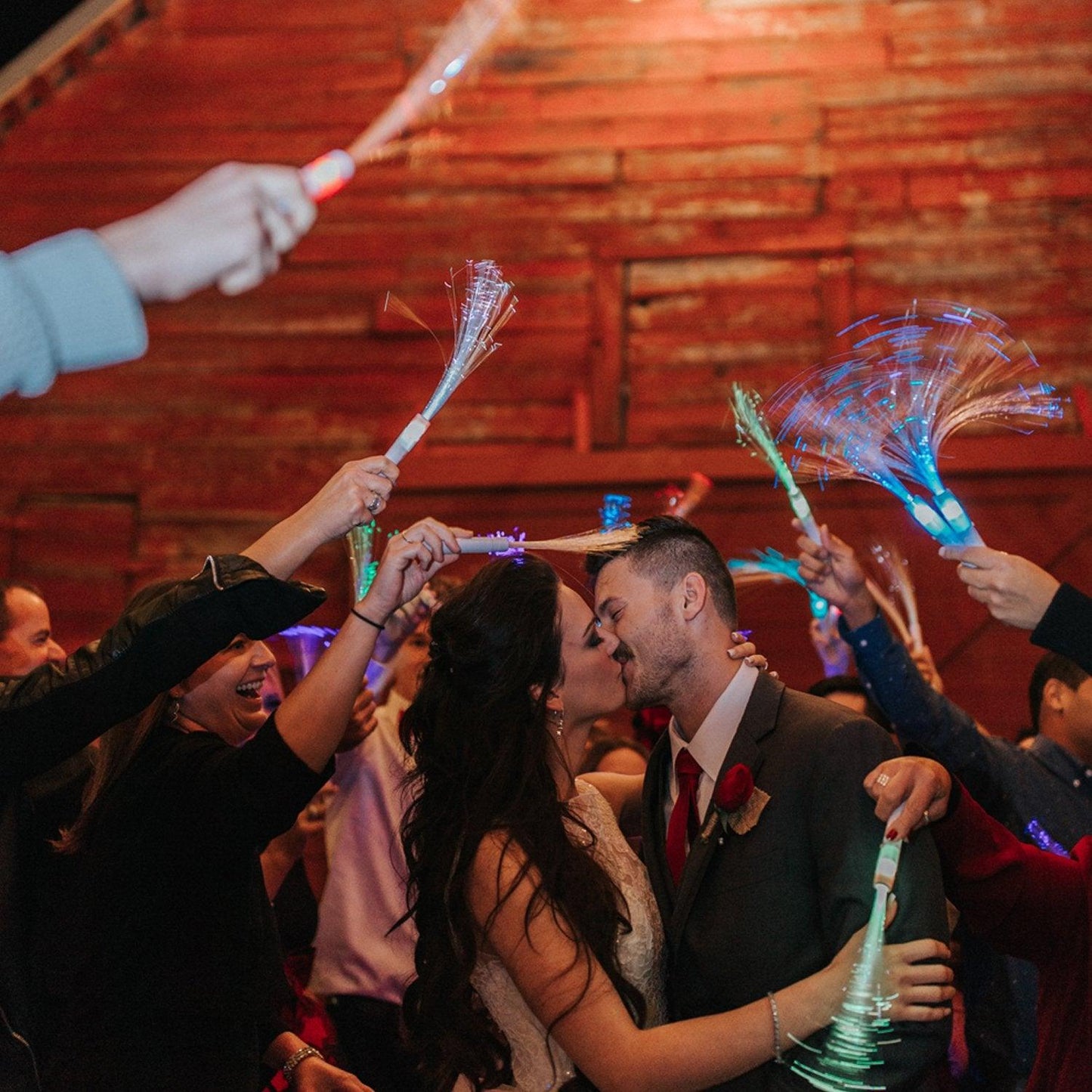 LED Fiber Wands For Wedding Exit Ideas/Wedding send-off ideas not sparklers - If you say i do