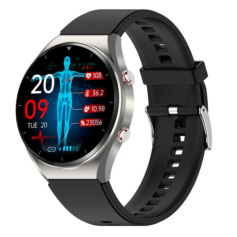 Health Monitor Watch for Blood Sugar, EKG, Blood Pressure & HRV