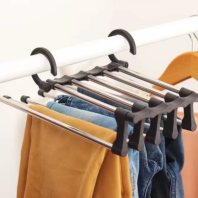 Pants Organizer Rack | Maximise closet space with sturdy multi-layer storage