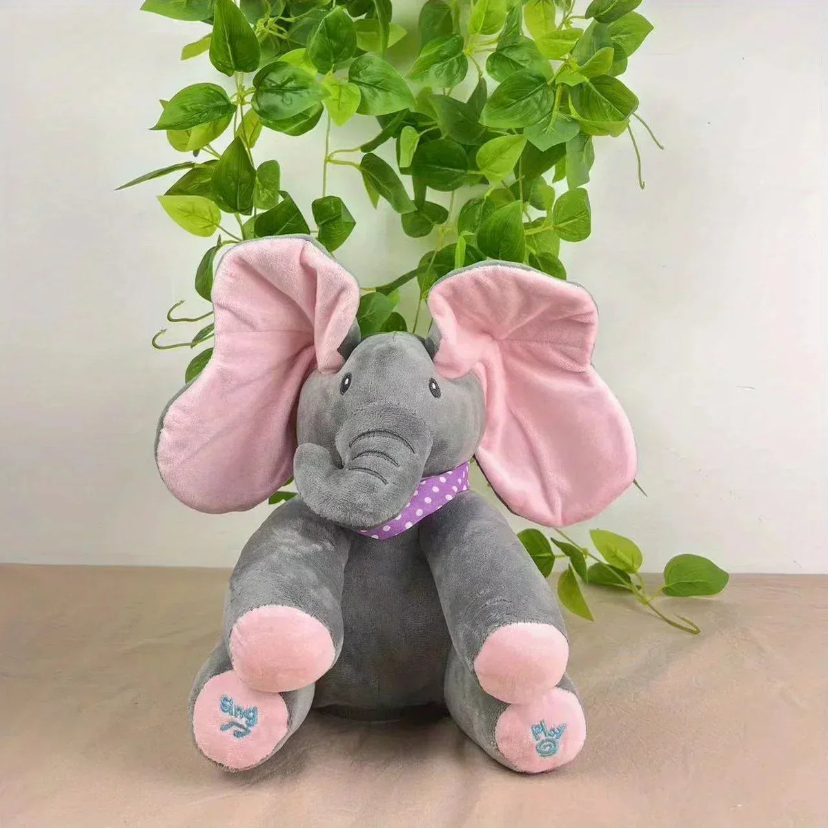 Interactive Peek-a-Boo Elephant Plush Toy