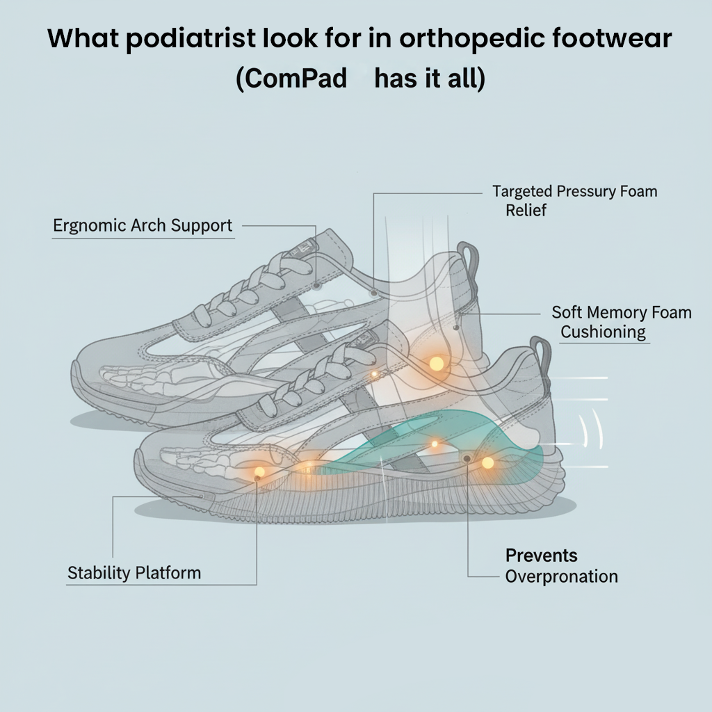 ComPad - Supportive Comfort Sneakers for All-Day Walking