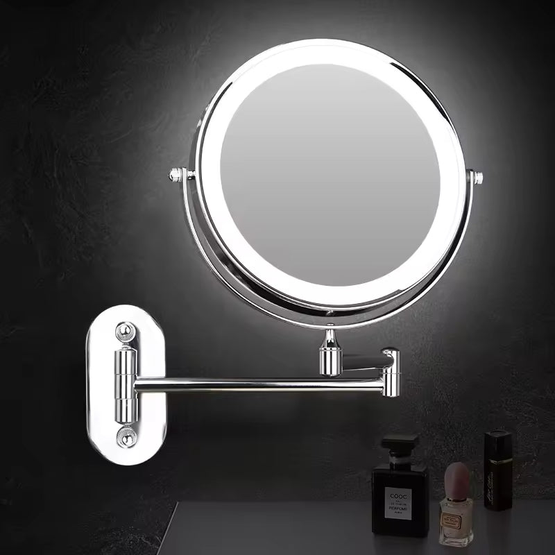 Illuminated Vanity Mirror with Adjustable Lighting for Makeup and Daily Use