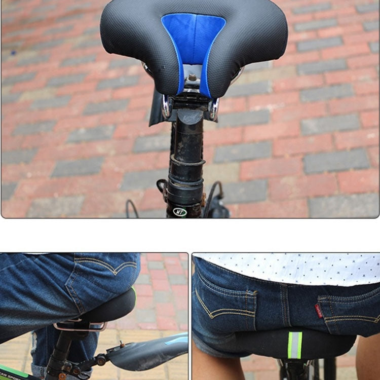 Noseless Bike Saddle Mountain Bike Thick Soft Padding (Blue)