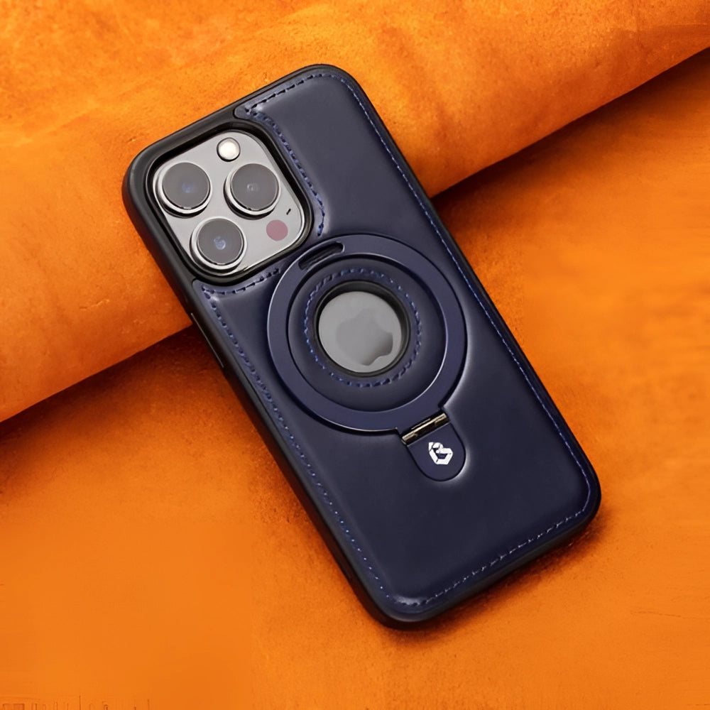 Leather iPhone Case with MagSafe and Camera Protection in Brown