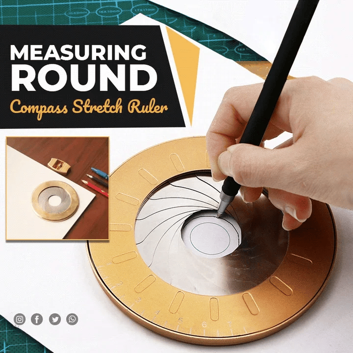 Drawing | Flexible Compass & Circular Ruler | Accurate Circles up to 12.5 cm | PrecisionPro