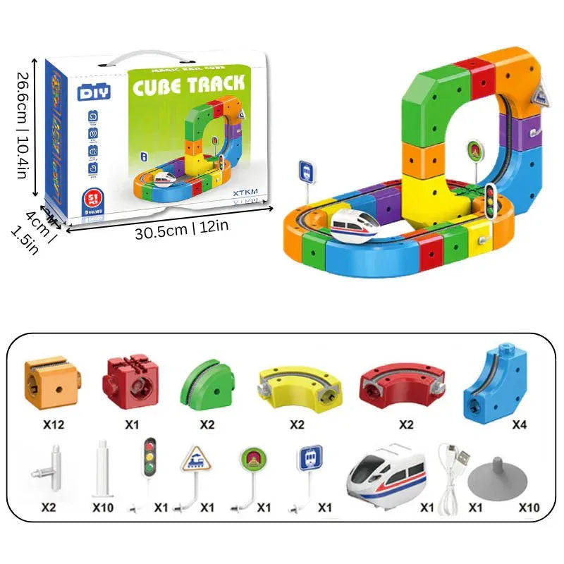 BuildLoop DIY Magnetic Train Track Set – Creative and active