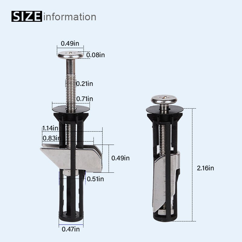ToiLock - Heavy-Duty Toilet Seat Locking Bolts Set