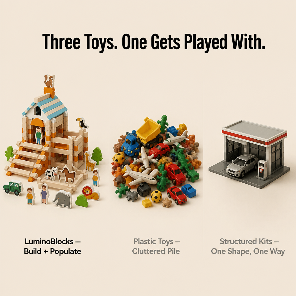 LuminoBlocks™ — Build a Wooden Animal World Your Kid Plays With for Hours