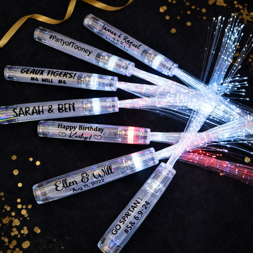 Lighted Fiber Optic Wands for Wedding Send off ideas for Your Wedding Exit