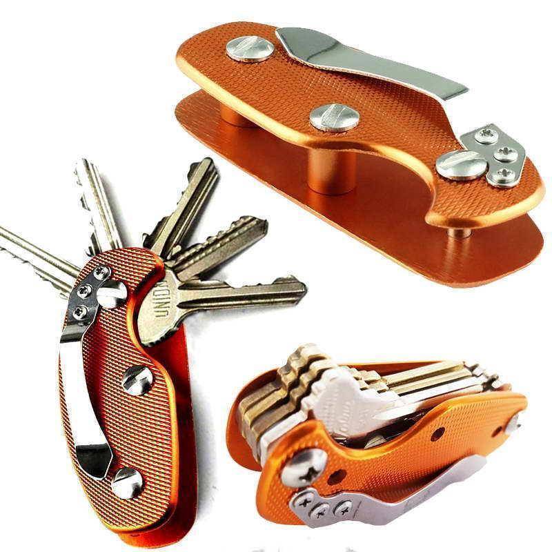 Lightweight Folding Keychain Organizer in Compact Aluminum