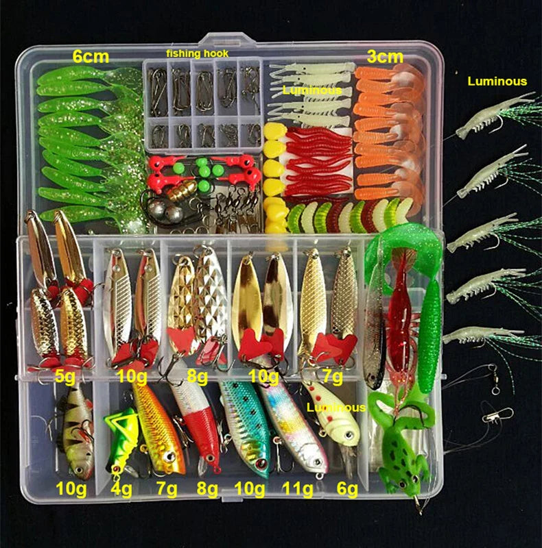 Comprehensive Fishing Bait Set for Freshwater and Saltwater