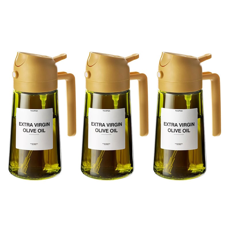 Dual-Function Glass Oil Dispenser and Sprayer for Kitchen Applications
