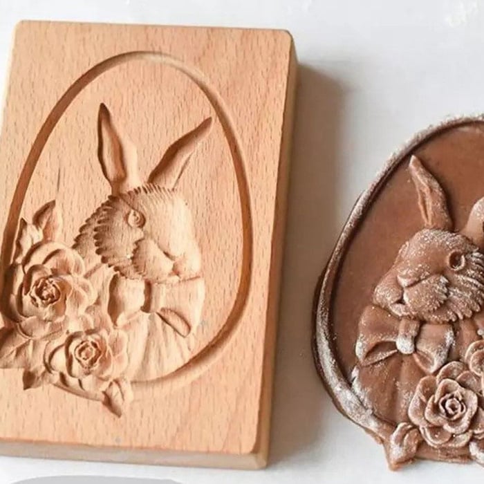 Wood patterned Cookie cutter - Embossing Mold For Cookies