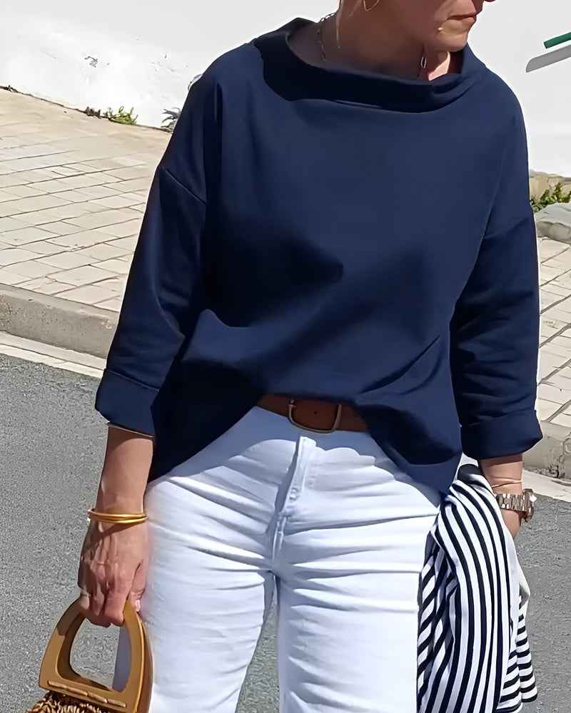 Beatrice™ Wide Turtleneck Blouse