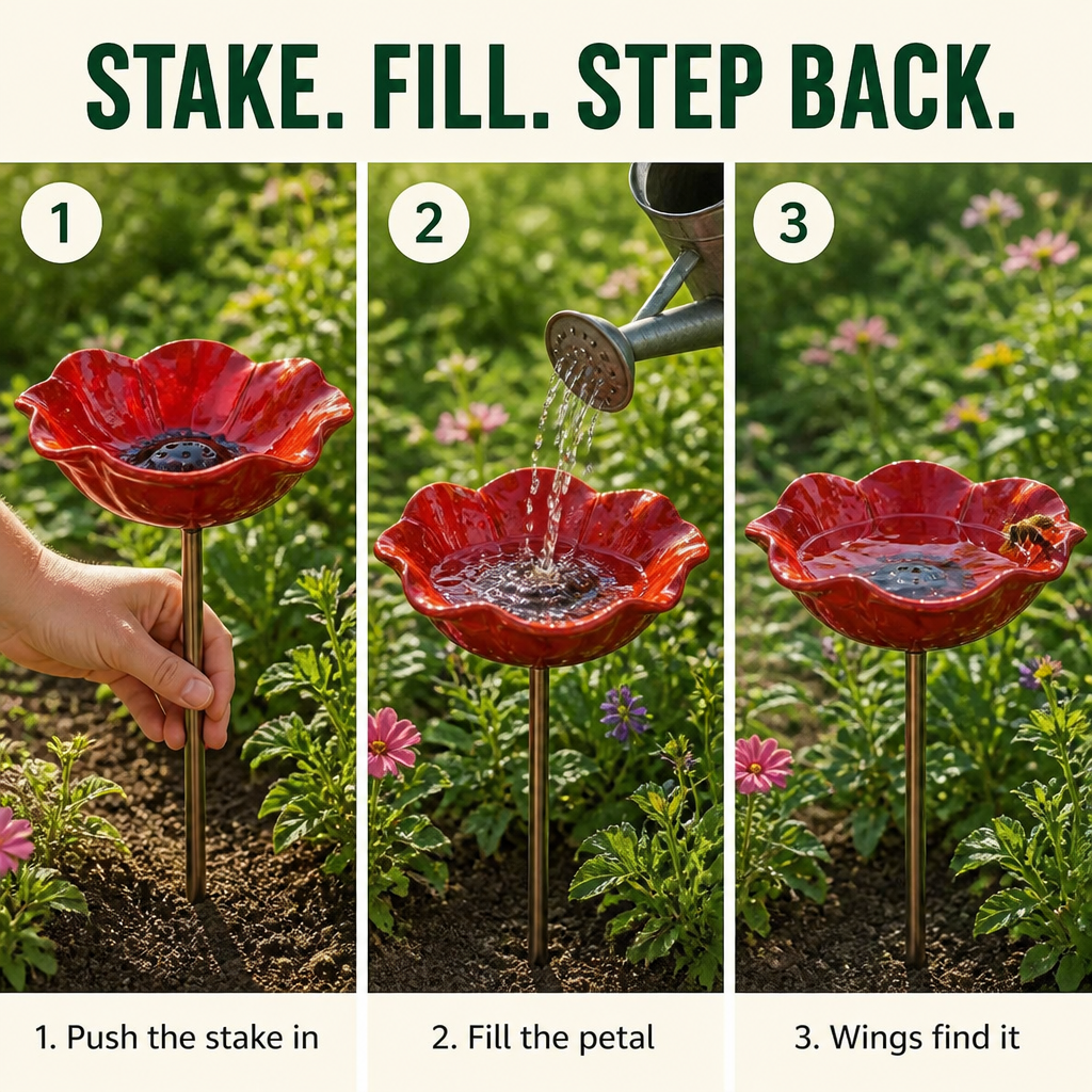 GardenLure™ — Draw Birds, Bees & Butterflies to a Safe Sip of Water