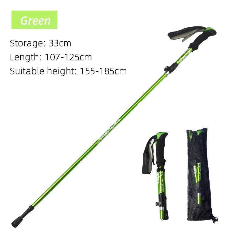 Lightweight Foldable Trekking Pole with 5 Sections for Hiking and Walking