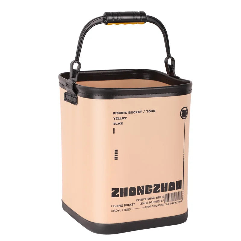 Collapsible Fishing Container with Drainage Feature