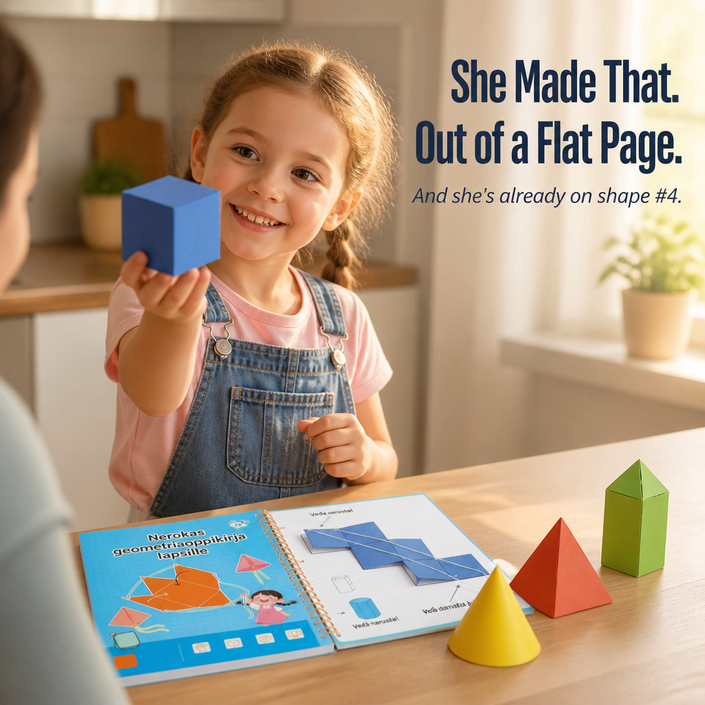 InfinityShapes™ — Pull a String, Watch Flat Pages Build 3D Shapes