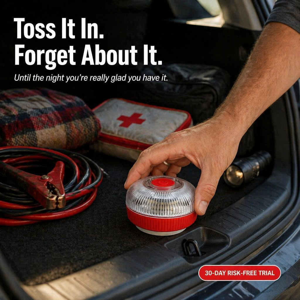 LuciPulse™ — Stick It On Your Roof & Light Up the Roadside in Seconds