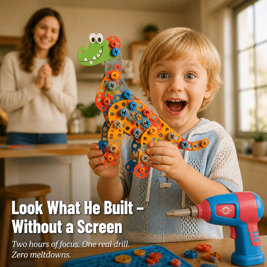 Brillikids™ — Build Dinosaur Worlds With 211 Pieces and a Real Working Drill