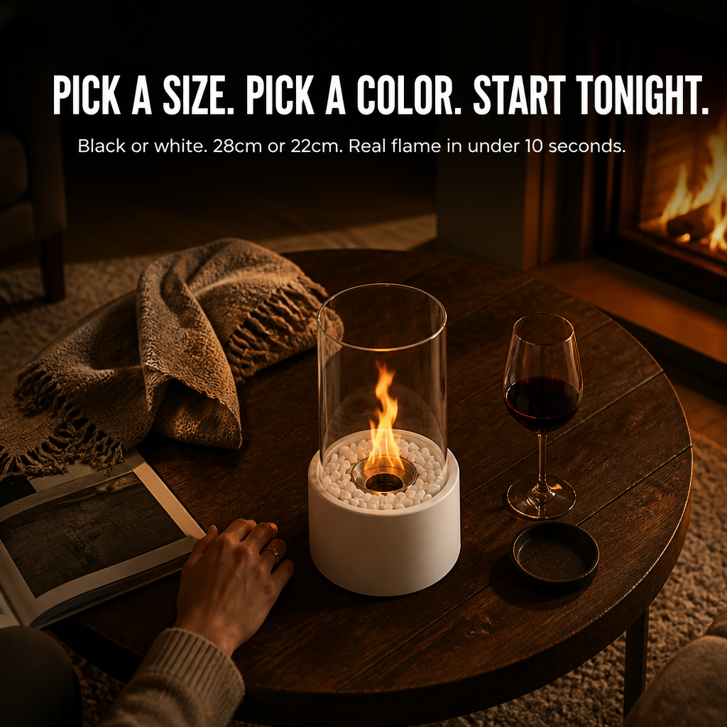 GlideCore™ — Turn Any Table Into a Cozy Real-Flame Centerpiece in 10 Seconds