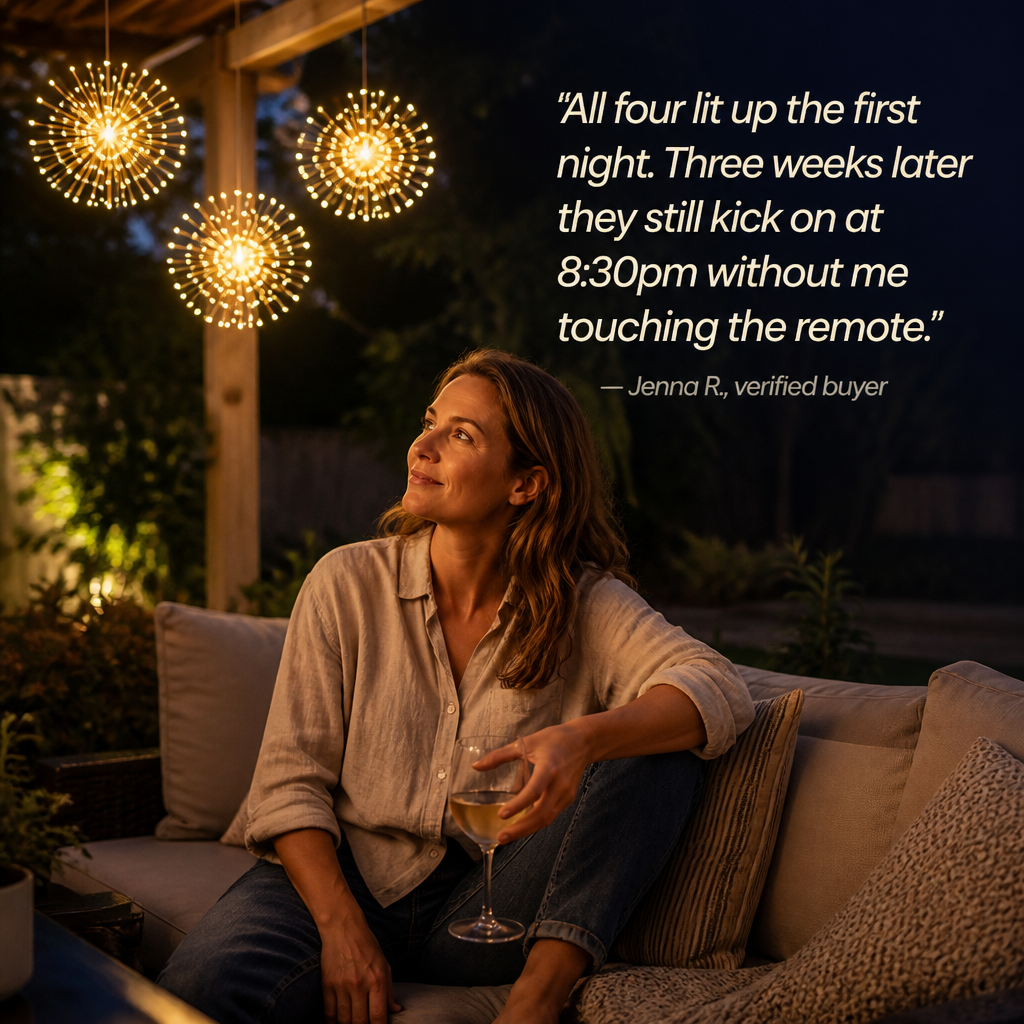 LumaSphere™ — Hang Sparkling Solar Firework Glow Across Any Patio or Garden