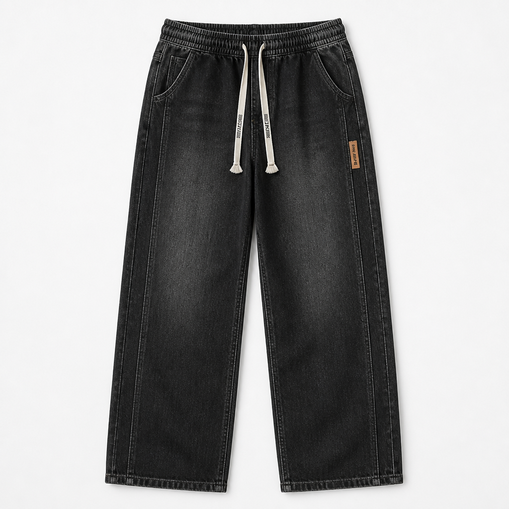 BrezeLane™ – Breathable Drawstring Loose Straight Summer Jeans