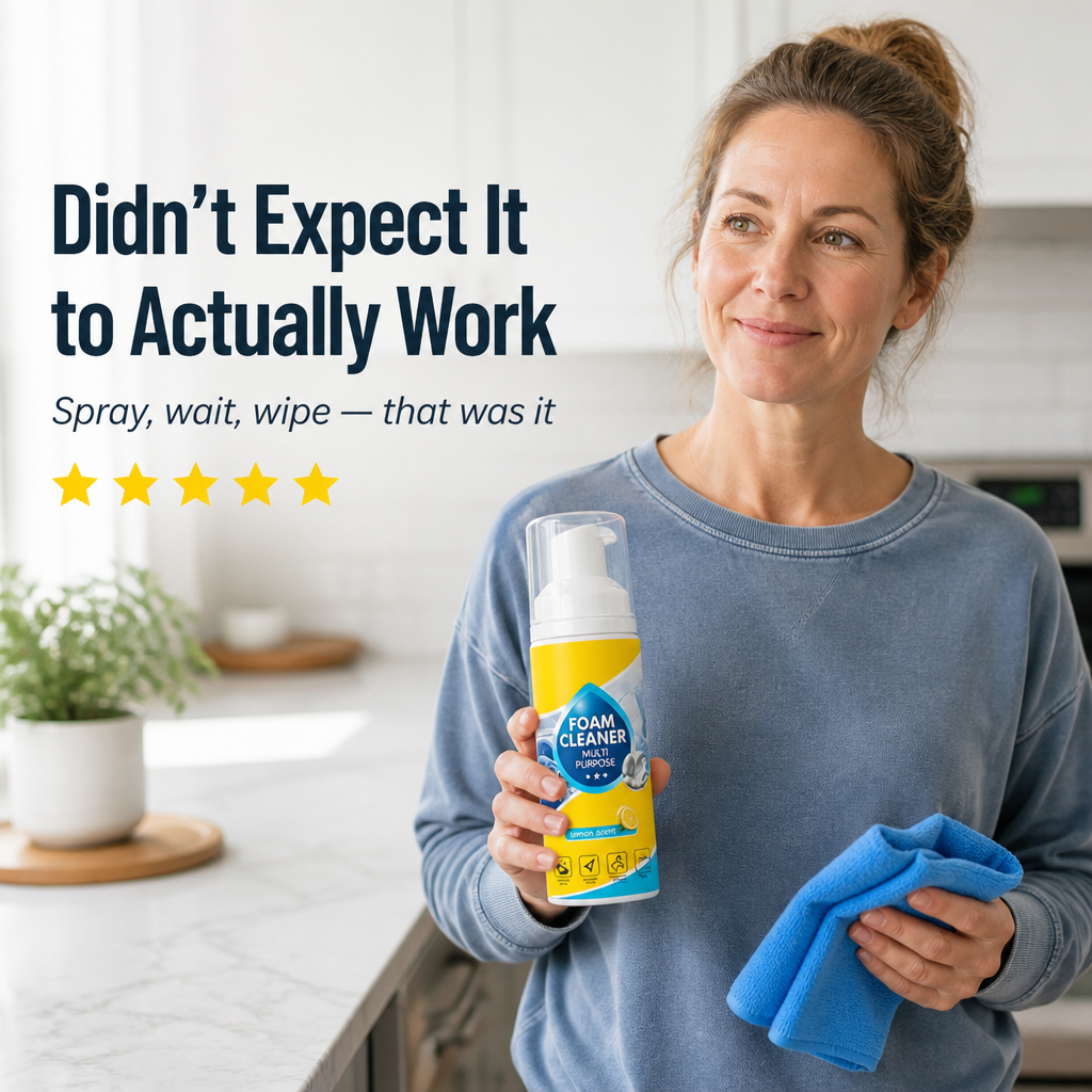 FoamLift™ — Spray, Wait 30 Seconds & Wipe Grease Off Any Surface